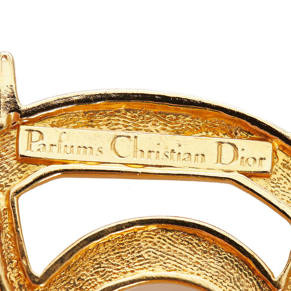 ディオール ロゴモチーフ ブローチ ゴールド メッキ レディース Dior 【中古】