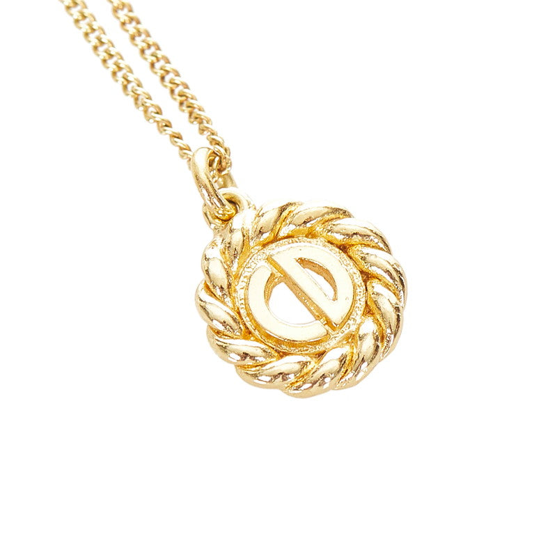 クリスチャンディオール ゴールド メッキ ネックレス レディース Christian Dior 【中古】