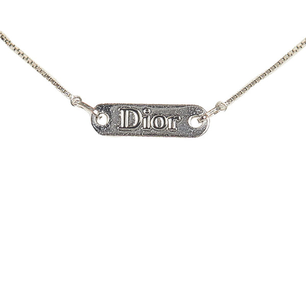 ディオール シルバー メタル ネックレス レディース Dior 【中古】