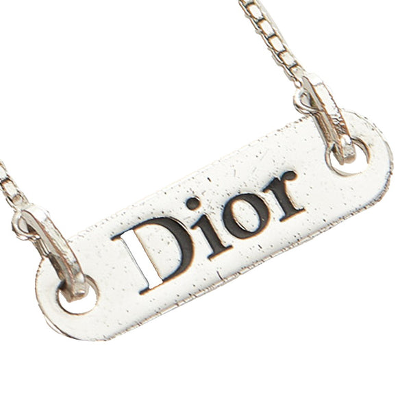ディオール シルバー メタル ネックレス レディース Dior 【中古】