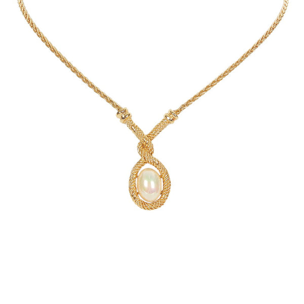 クリスチャンディオール ゴールド メッキ ネックレス レディース Christian Dior 【中古】