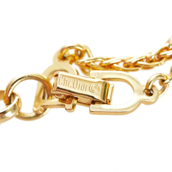 クリスチャンディオール ゴールド メッキ ネックレス レディース Christian Dior 【中古】