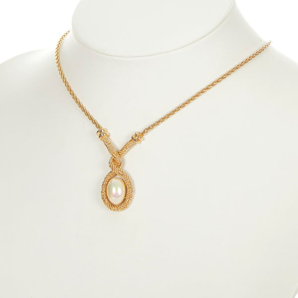 クリスチャンディオール ゴールド メッキ ネックレス レディース Christian Dior 【中古】