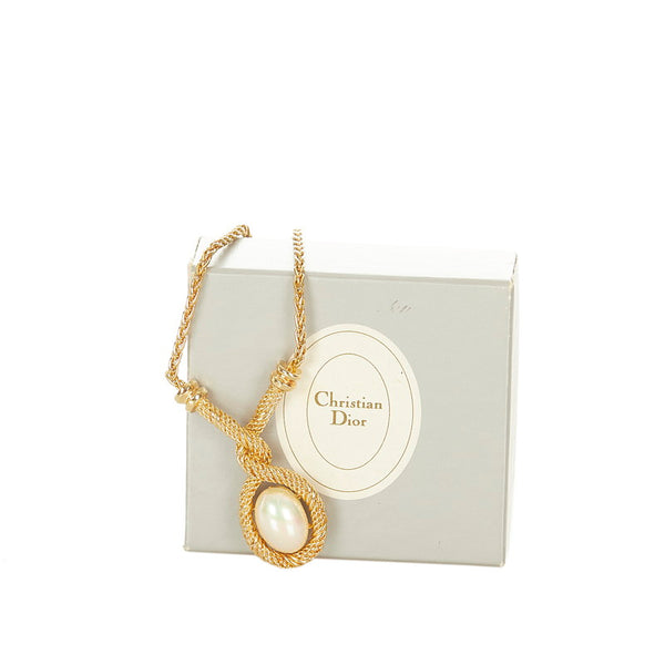 クリスチャンディオール ゴールド メッキ ネックレス レディース Christian Dior 【中古】