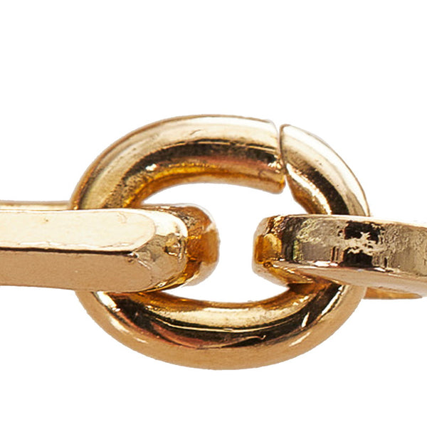 クリスチャンディオール レッド ゴールド レザー メッキ チャーム レディース Christian Dior 【中古】