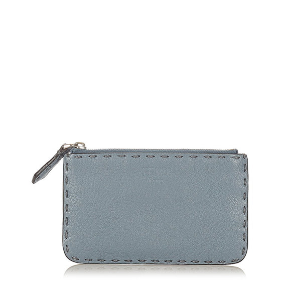 フェンディ コインケース 8AP147 スモーキーブルー レザー レディース FENDI 【中古】