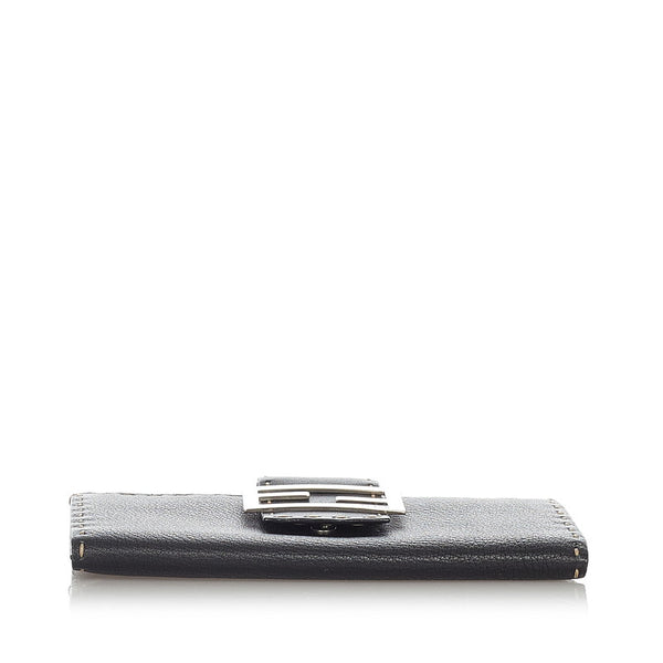 フェンディ セレリア 8M0039 ブラック レザー 長財布 レディース FENDI 【中古】