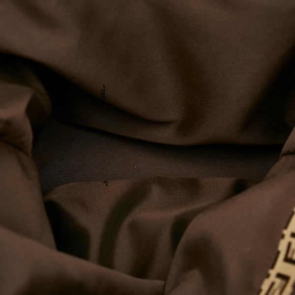 フェンディ ズッキーノ 8BH068 ベージュ ブラウン キャンバス レザー トートバッグ レディース FENDI 【中古】
