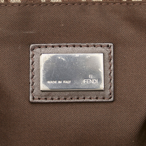 フェンディ ズッキーノ 8BH068 ベージュ ブラウン キャンバス レザー トートバッグ レディース FENDI 【中古】