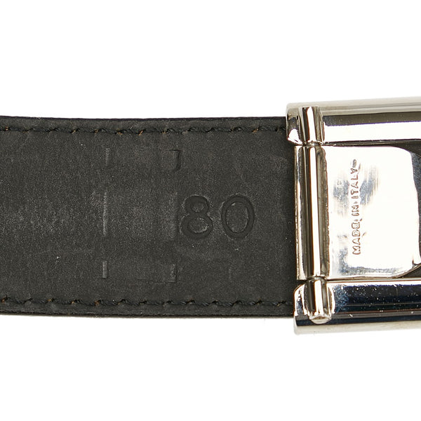 サルヴァトーレフェラガモ ガンチーニ ブラウン ブラック レザー ベルト レディース Salvatore Ferragamo 【中古】