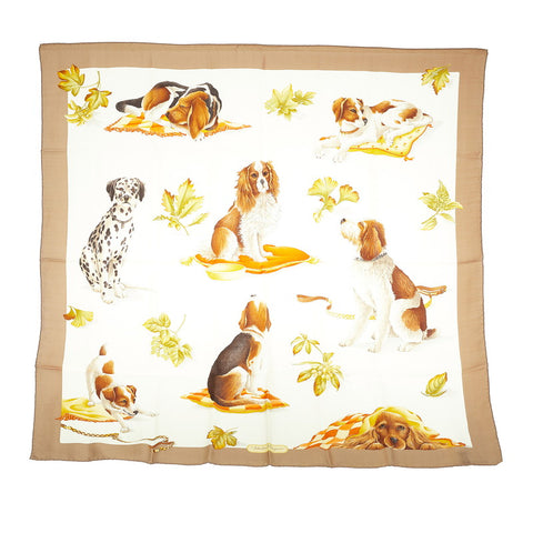 サルヴァトーレフェラガモ Z20160099900 ベージュ シルク スカーフ レディース Salvatore Ferragamo 【中古】