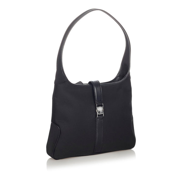 サルヴァトーレフェラガモ AU-21 0735 ブラック ナイロン レザー ワンショルダー レディース Salvatore Ferragamo 【中古】