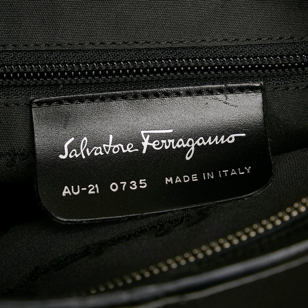 サルヴァトーレフェラガモ AU-21 0735 ブラック ナイロン レザー ワンショルダー レディース Salvatore Ferragamo 【中古】