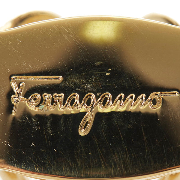 サルヴァトーレフェラガモ ゴールド メッキ ヴァラ スカーフリング レディース Salvatore Ferragamo 【中古】