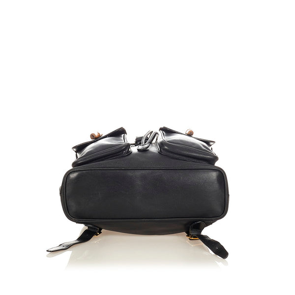 グッチ 003 2058 ブラック レザー リュック・デイパック レディース GUCCI 【中古】