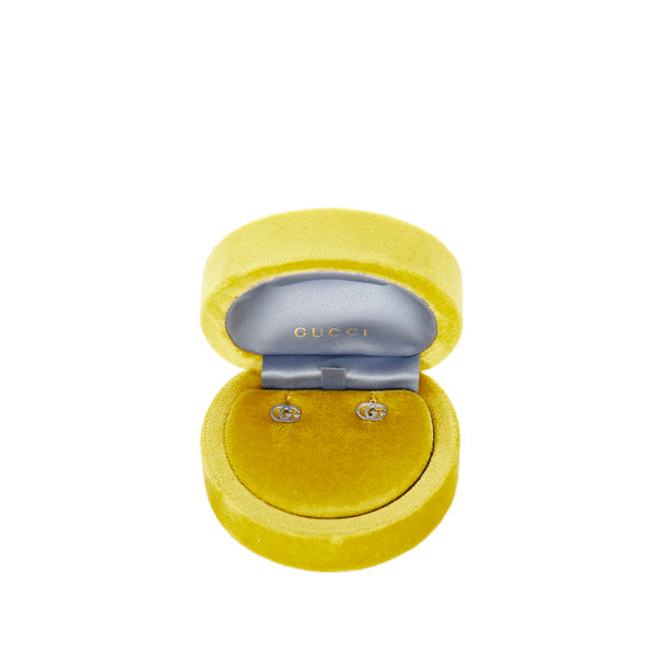 グッチ シルバー K18WG ホワイトゴールド ピアス レディース GUCCI 【中古】