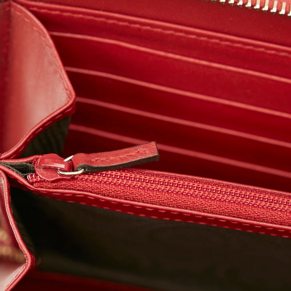 グッチ シマ トラベルドキュメント 44926 レッド カーフ クラッチバッグ メンズ GUCCI 【中古】