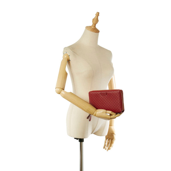 グッチ シマ トラベルドキュメント 44926 レッド カーフ クラッチバッグ メンズ GUCCI 【中古】