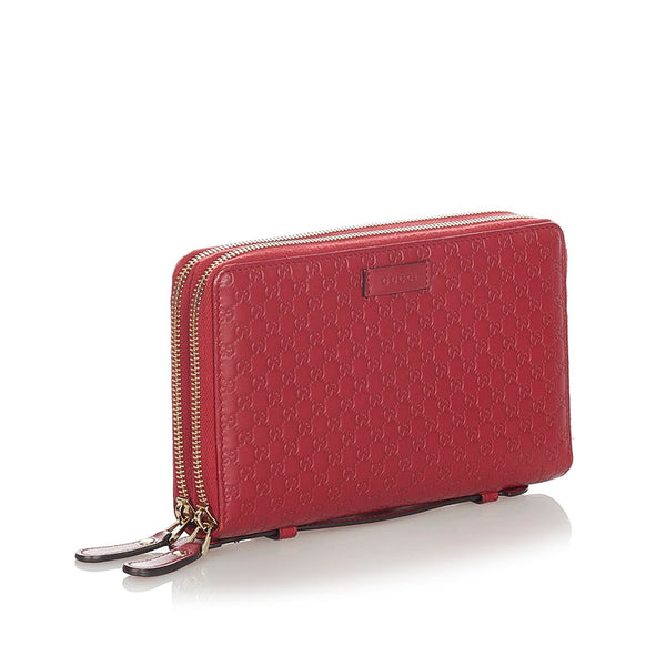 グッチ シマ トラベルドキュメント 44926 レッド カーフ クラッチバッグ メンズ GUCCI 【中古】