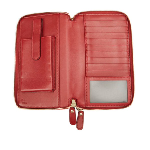 グッチ シマ トラベルドキュメント 44926 レッド カーフ クラッチバッグ メンズ GUCCI 【中古】