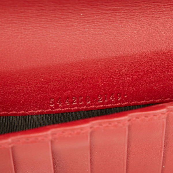 グッチ シマ トラベルドキュメント 44926 レッド カーフ クラッチバッグ メンズ GUCCI 【中古】