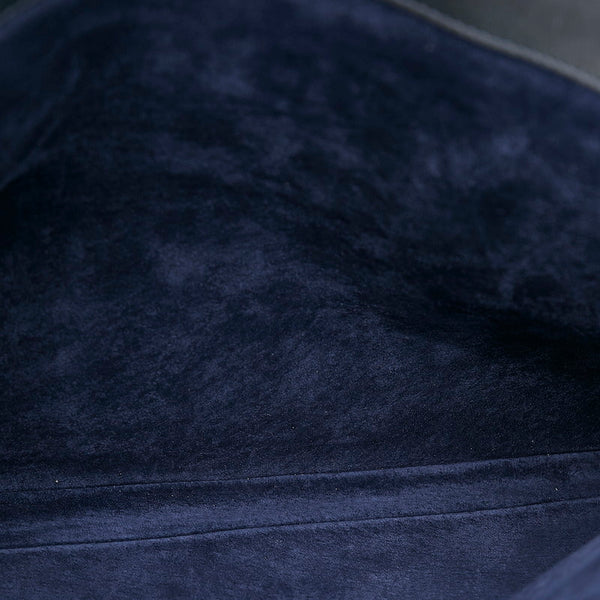 グッチ ソーホー 004 110 ネイビー レザー クラッチバッグ レディース GUCCI 【中古】