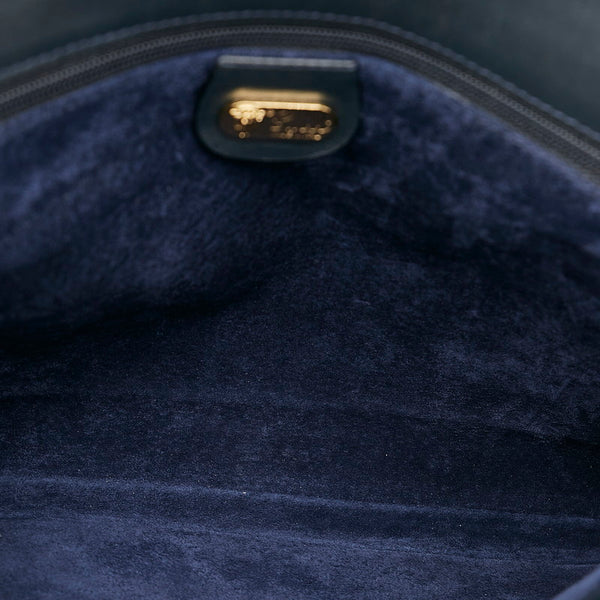 グッチ ソーホー 004 110 ネイビー レザー クラッチバッグ レディース GUCCI 【中古】