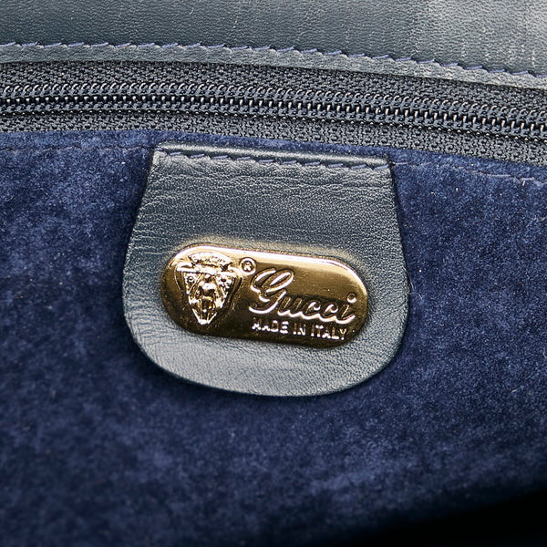 グッチ ソーホー 004 110 ネイビー レザー クラッチバッグ レディース GUCCI 【中古】