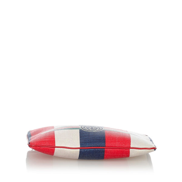 グッチ 524788 マルチカラー レッド ブルー ホワイト キャンバス クラッチバッグ メンズ GUCCI 【中古】