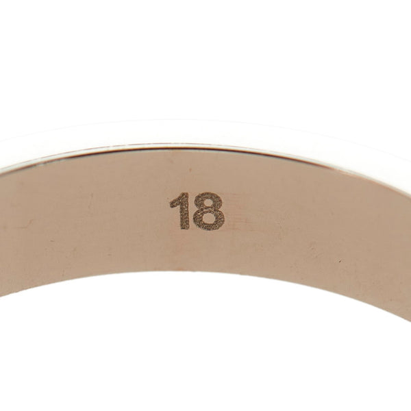 グッチ シルバー K18WG ホワイトゴールド アイコンリング リング 指輪 メンズ GUCCI 18号 【中古】