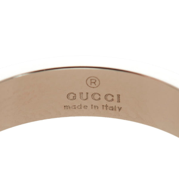 グッチ シルバー K18WG ホワイトゴールド アイコンリング リング 指輪 メンズ GUCCI 18号 【中古】