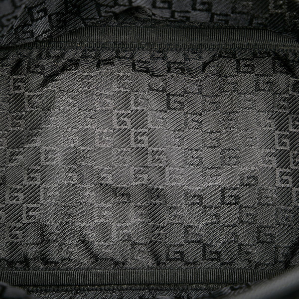 グッチ バンブー 002 1084 ブラック スウェード ハンドバッグ レディース GUCCI 【中古】