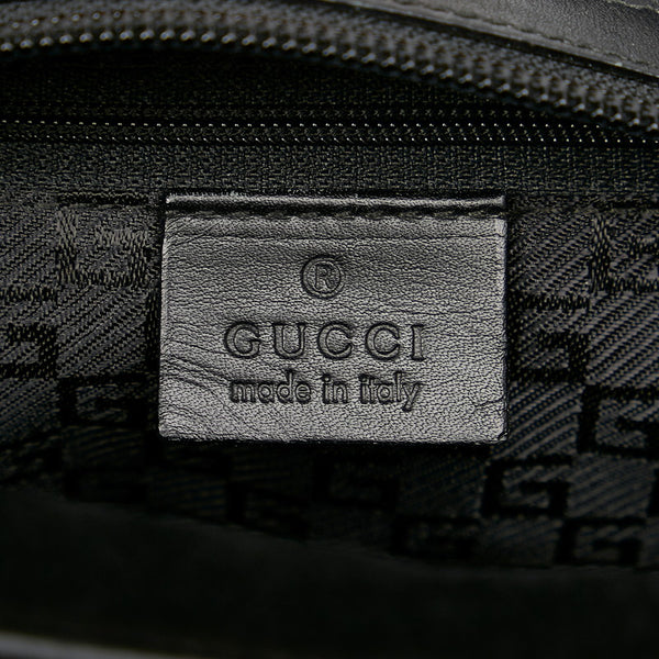 グッチ バンブー 002 1084 ブラック スウェード ハンドバッグ レディース GUCCI 【中古】