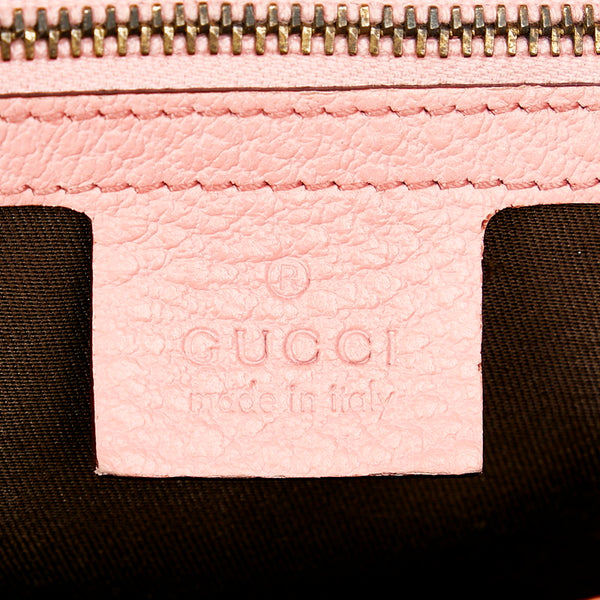 グッチ バンブー スタッズ 137351 ピンク レザー ハンドバッグ レディース GUCCI 【中古】