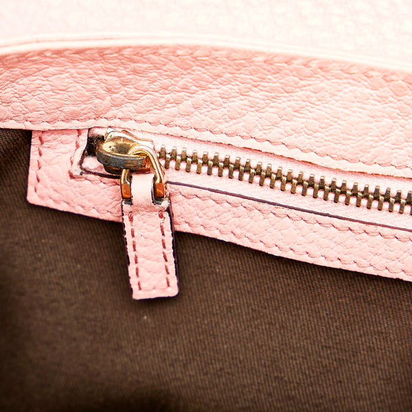 グッチ バンブー スタッズ 137351 ピンク レザー ハンドバッグ レディース GUCCI 【中古】