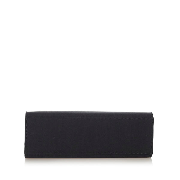 グッチ バンブー ブラック ナイロン ウッド ハンドバッグ レディース GUCCI 【中古】