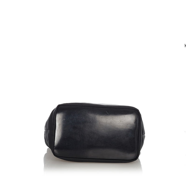 グッチ バンブー 000 1998 0531 ブラック ナイロン レザー ショルダーバッグ レディース GUCCI 【中古】