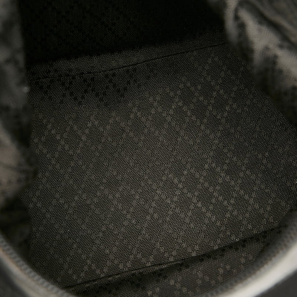 グッチ バンブー 000 1998 0531 ブラック ナイロン レザー ショルダーバッグ レディース GUCCI 【中古】