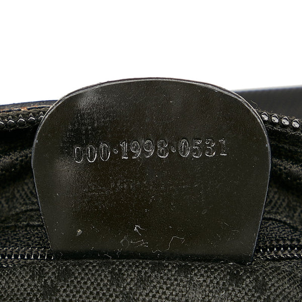 グッチ バンブー 000 1998 0531 ブラック ナイロン レザー ショルダーバッグ レディース GUCCI 【中古】