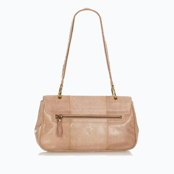 グッチ 90643 ベージュ レザー ショルダーバッグ レディース GUCCI 【中古】