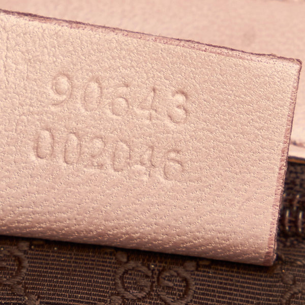 グッチ 90643 ベージュ レザー ショルダーバッグ レディース GUCCI 【中古】