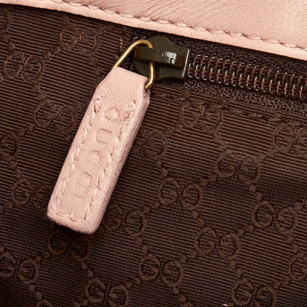 グッチ 90643 ベージュ レザー ショルダーバッグ レディース GUCCI 【中古】