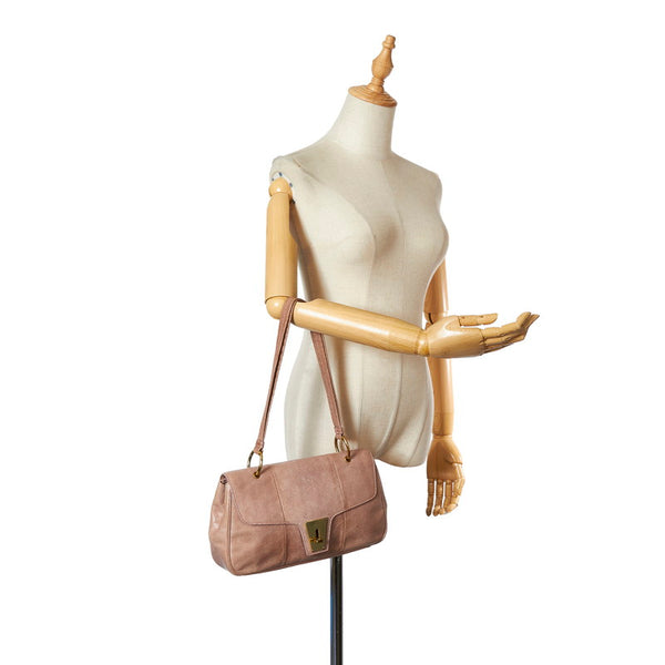 グッチ 90643 ベージュ レザー ショルダーバッグ レディース GUCCI 【中古】