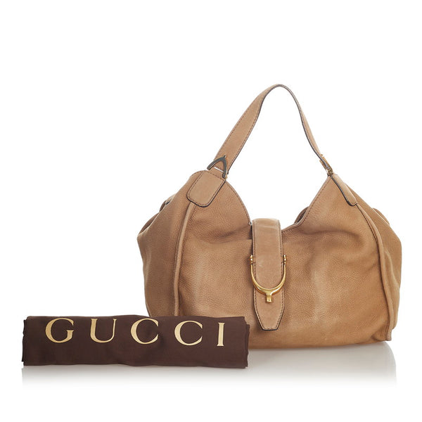 グッチ ハンドバッグ 296856 ベージュ レザー レディース GUCCI 【中古】