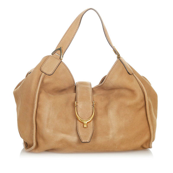 グッチ ハンドバッグ 296856 ベージュ レザー レディース GUCCI 【中古】