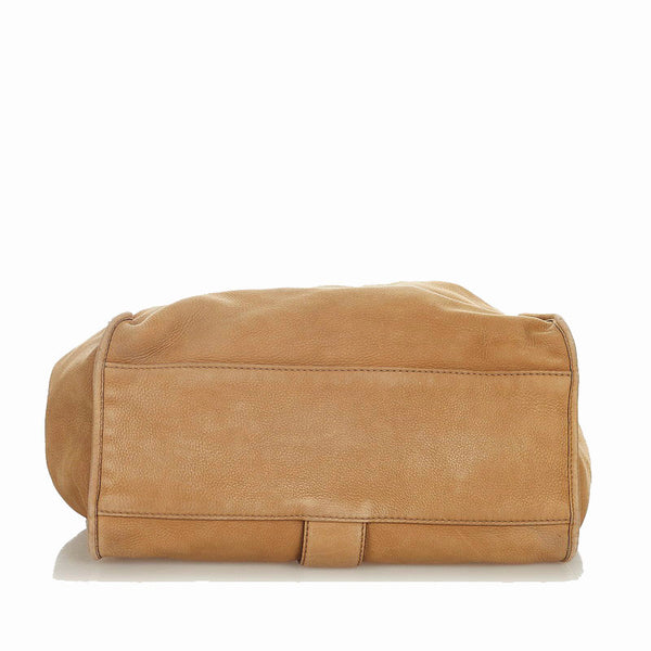 グッチ ハンドバッグ 296856 ベージュ レザー レディース GUCCI 【中古】