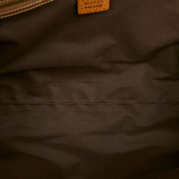 グッチ GGキャンバス ジャッキー 203419 ベージュ キャンバス レザー ハンドバッグ レディース GUCCI 【中古】