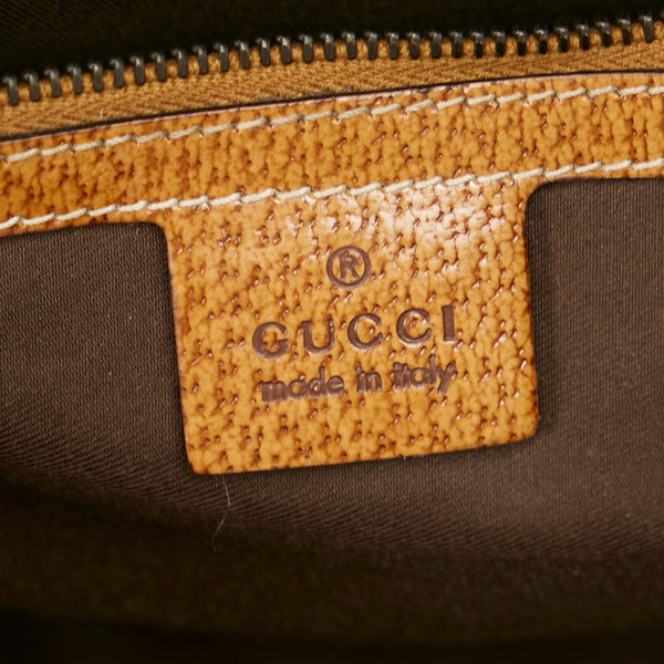 グッチ GGキャンバス ジャッキー 203419 ベージュ キャンバス レザー ハンドバッグ レディース GUCCI 【中古】