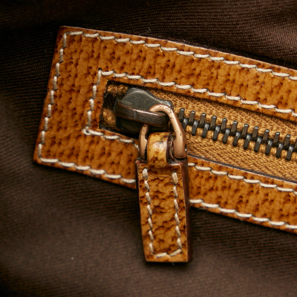 グッチ GGキャンバス ジャッキー 203419 ベージュ キャンバス レザー ハンドバッグ レディース GUCCI 【中古】