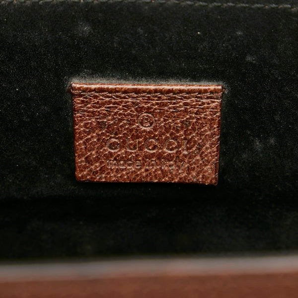 グッチ バンブー 002・1060 ブラウン レザー ハンドバッグ レディース GUCCI 【中古】